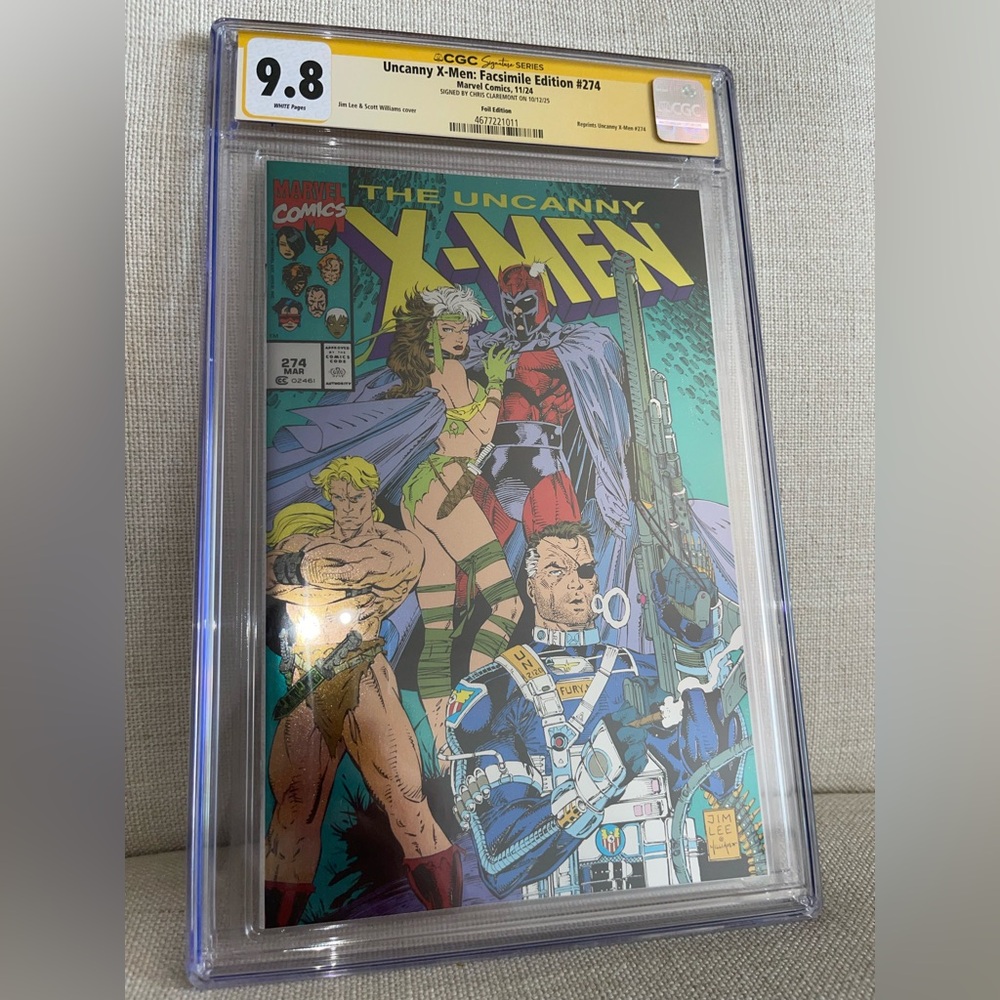 UNCANNY X-MEN #274 Facsimile Foil Variant CGC SS 9.8 Signed by CHRIS CLAREMONT
